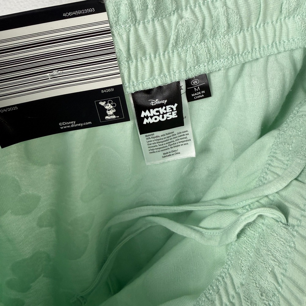 NEW Disney Mickey Mouse Womens M Mint Green Embossed Terry Cloth Skort - Picture 4 of 10